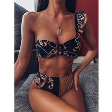 Load image into Gallery viewer, 2020 Sexy Women High Waist Bikini Swimsuit Swimwear Female Bandeau Thong Brazilian Biquini Bikini Set Bathing Suit Bather